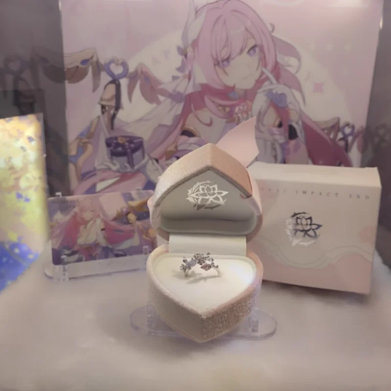 Elysia Ring Genuine Honkai Impact 3 Elysia pendant Couple Oath Ring Pink ribbon storage ring box Delicate Pendant Couple Gift
Elysia Ring Genuine Honkai Impact 3 Elysia pendant Couple Oath Ring Pink ribbon storage ring box Delicate Pendant Couple Gift