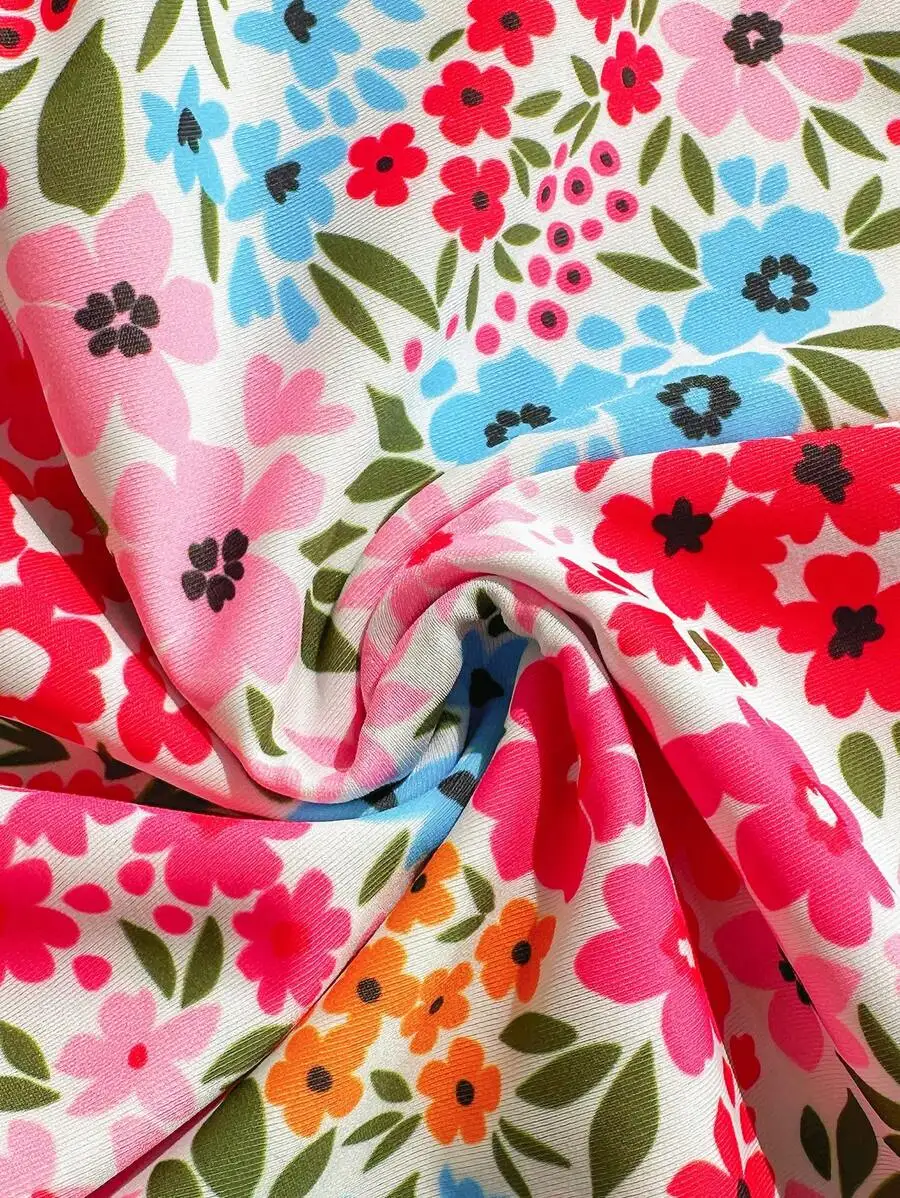 Womens Colorful Ditsy Floral Tie-Shoulder Bowknot One Piece Swimsuit For Vacation Beach Summer
Womens Colorful Ditsy Floral Tie-Shoulder Bowknot One Piece Swimsuit For Vacation Beach Summer