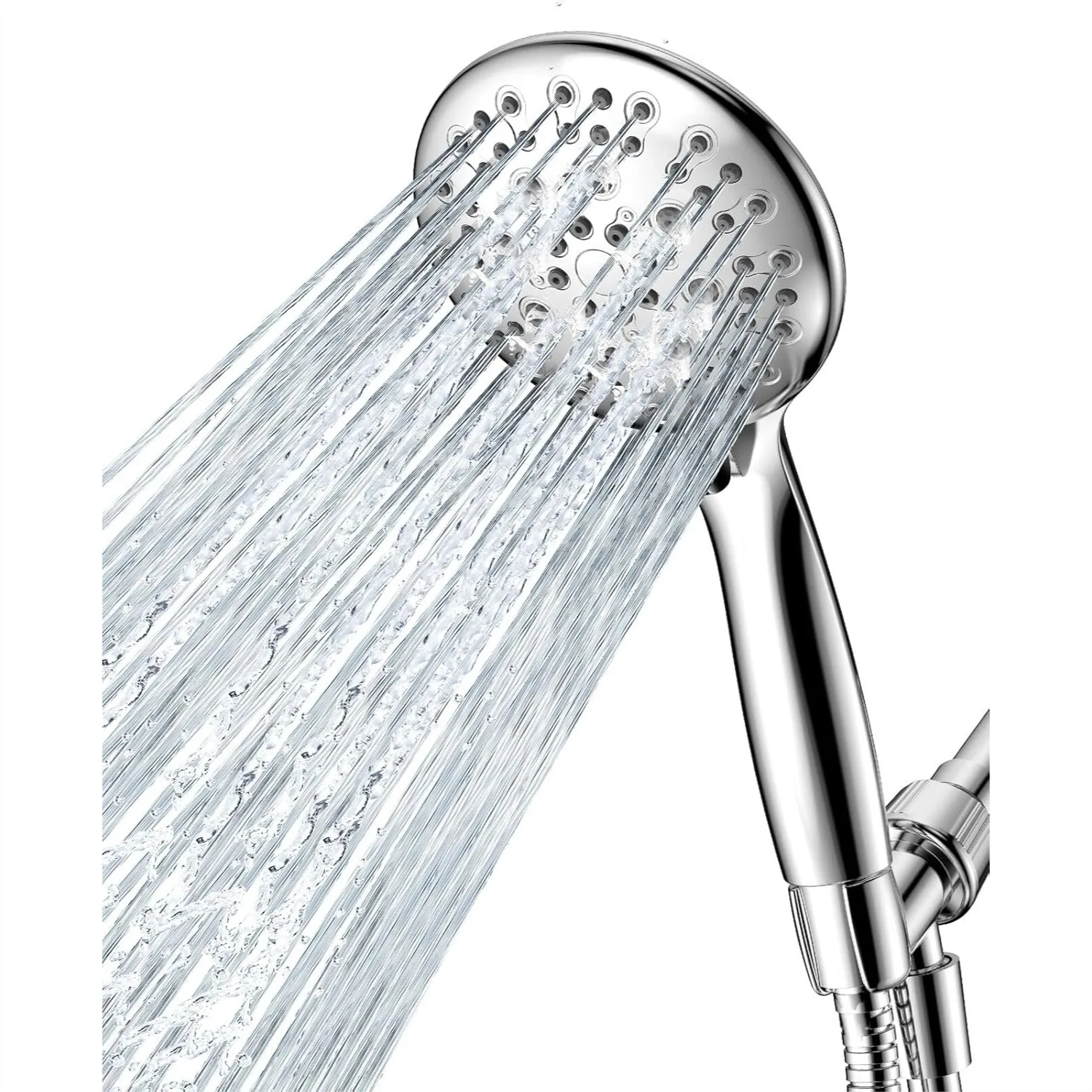 High Pressure Shower Head with Handheld, 6 Spray Settings, 4.3" High Flow Rain Showerhead Set with 59" Stainless Steel Hose and
High Pressure Shower Head with Handheld, 6 Spray Settings, 4.3" High Flow Rain Showerhead Set with 59" Stainless Steel Hose and