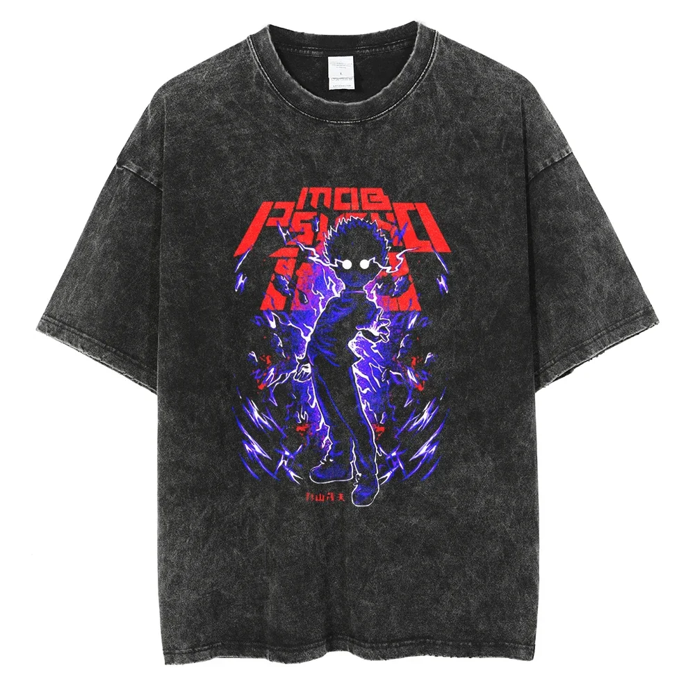 Men Vintage Japanese Anime Mob Psycho 100 Graphic T Shirt Washed T-Shirt Summer Short Sleeve Tshirt Hip Hop Harajuku Cotton Tees
Men Vintage Japanese Anime Mob Psycho 100 Graphic T Shirt Washed T-Shirt Summer Short Sleeve Tshirt Hip Hop Harajuku Cotton Tees