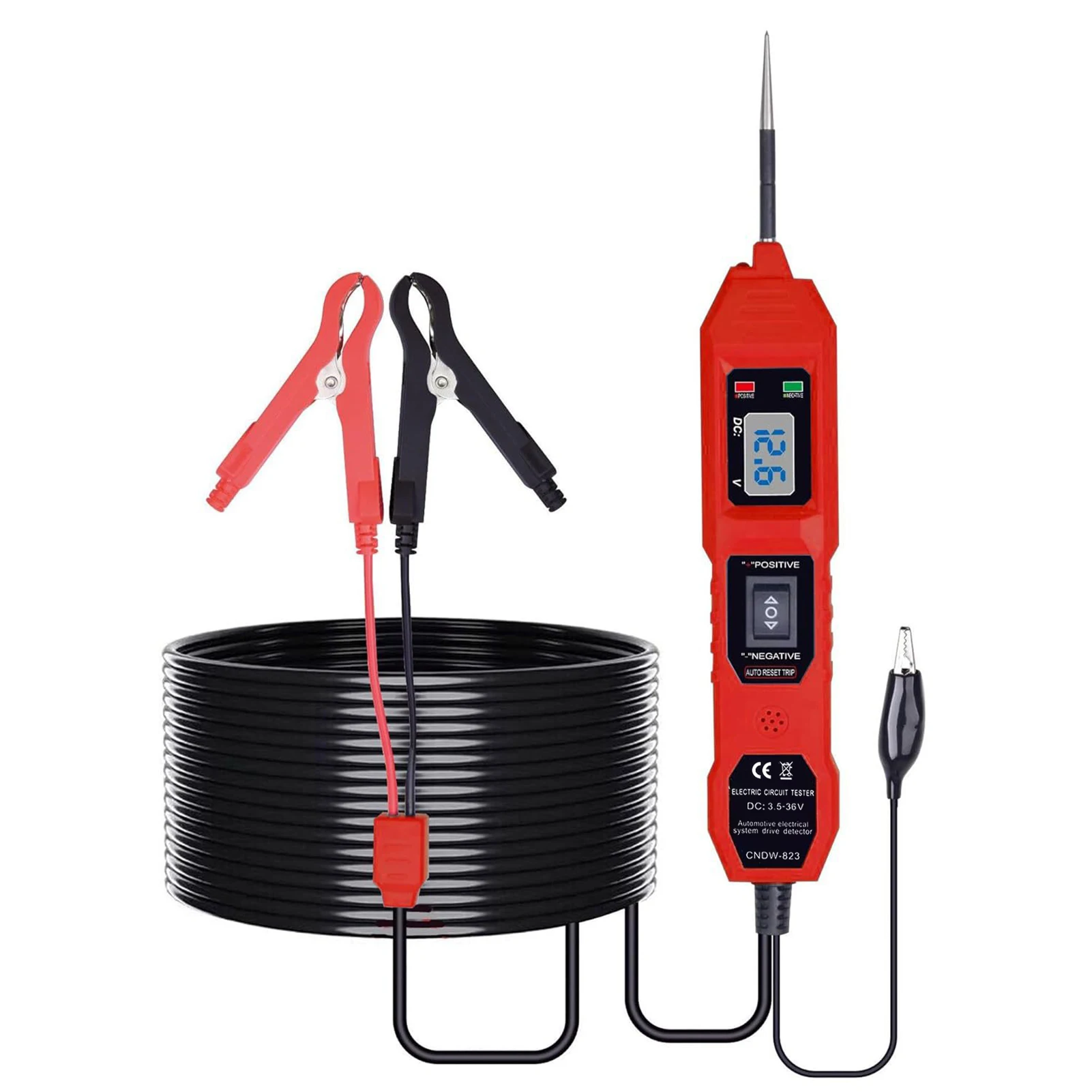 Автомобильный тестер цепей 3,5-36 В постоянного тока, автомобильный тестер непрерывности с ЖК-дисплеем, кабель 14,7 фута, двойной фонарик
Автомобильный тестер цепей 3,5-36 В постоянного тока, автомобильный тестер непрерывности с ЖК-дисплеем, кабель 14,7 фута, двойной фонарик