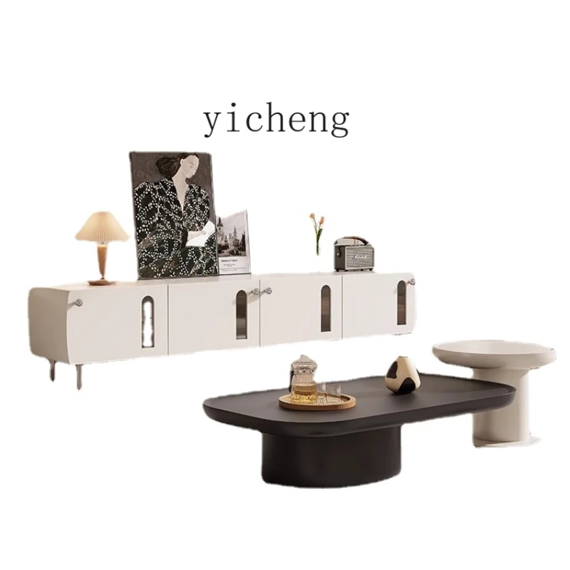 TV Cabinet and Tea Table Combination Small Apartment Living Room Antique Style Red Stoving Varnish Floor Cabinet 
TV Cabinet and Tea Table Combination Small Apartment Living Room Antique Style Red Stoving Varnish Floor Cabinet