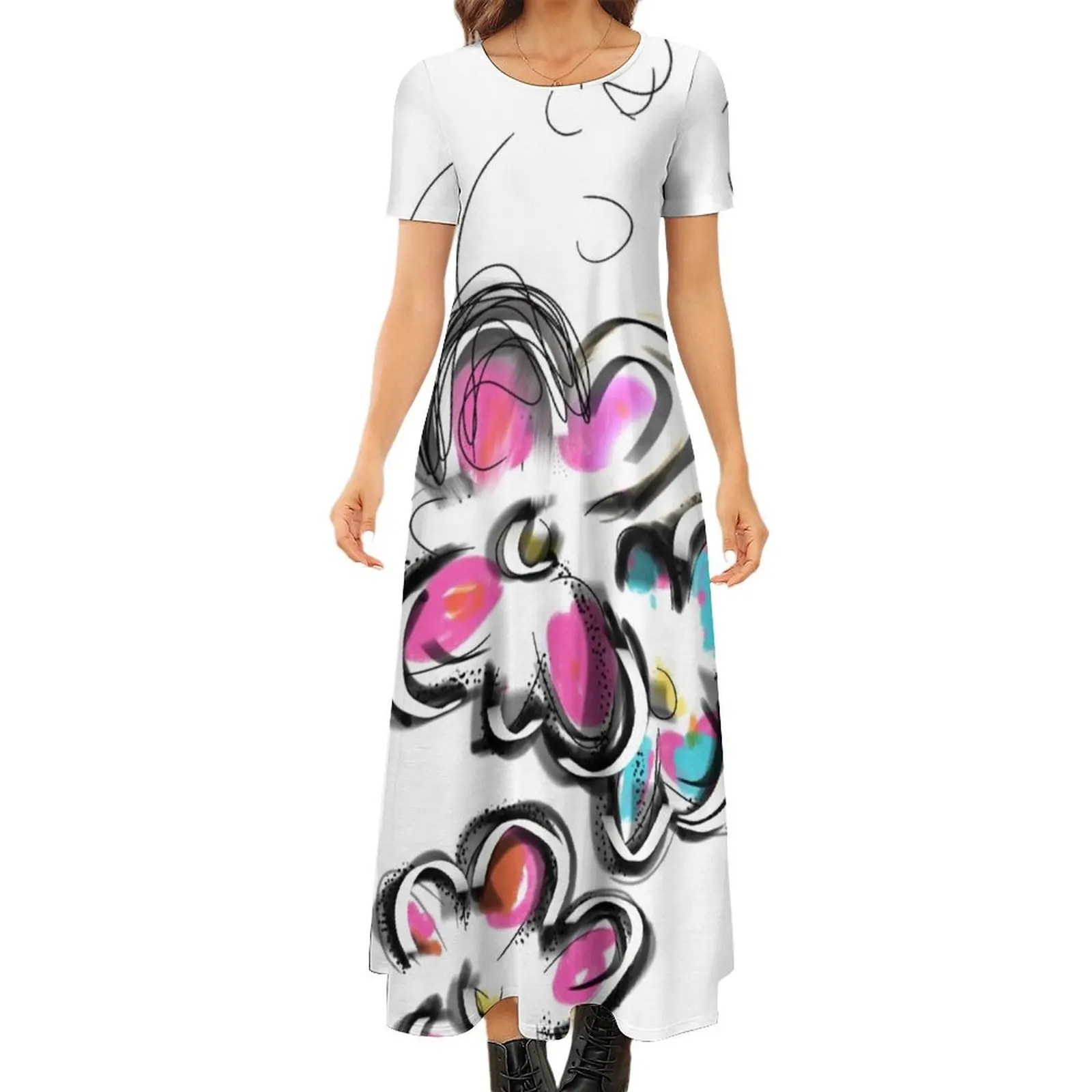 Digital Flowers Round Neck Short Sleeve Dress dress summer 2024 women dress women summer 2024 party women elegant luxury
Digital Flowers Round Neck Short Sleeve Dress dress summer 2024 women dress women summer 2024 party women elegant luxury