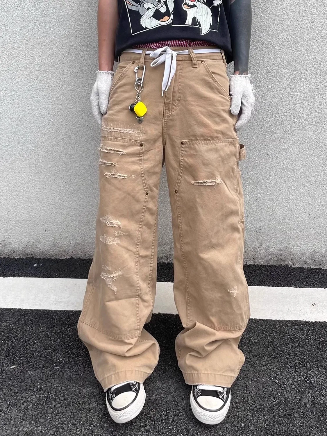 Retro American Distred Denim Jeans Men's Loose Straight Leg Wide Leg Pants Cool Trendy Street Sle Workwear Long Trousers
Retro American Distred Denim Jeans Men's Loose Straight Leg Wide Leg Pants Cool Trendy Street Sle Workwear Long Trousers