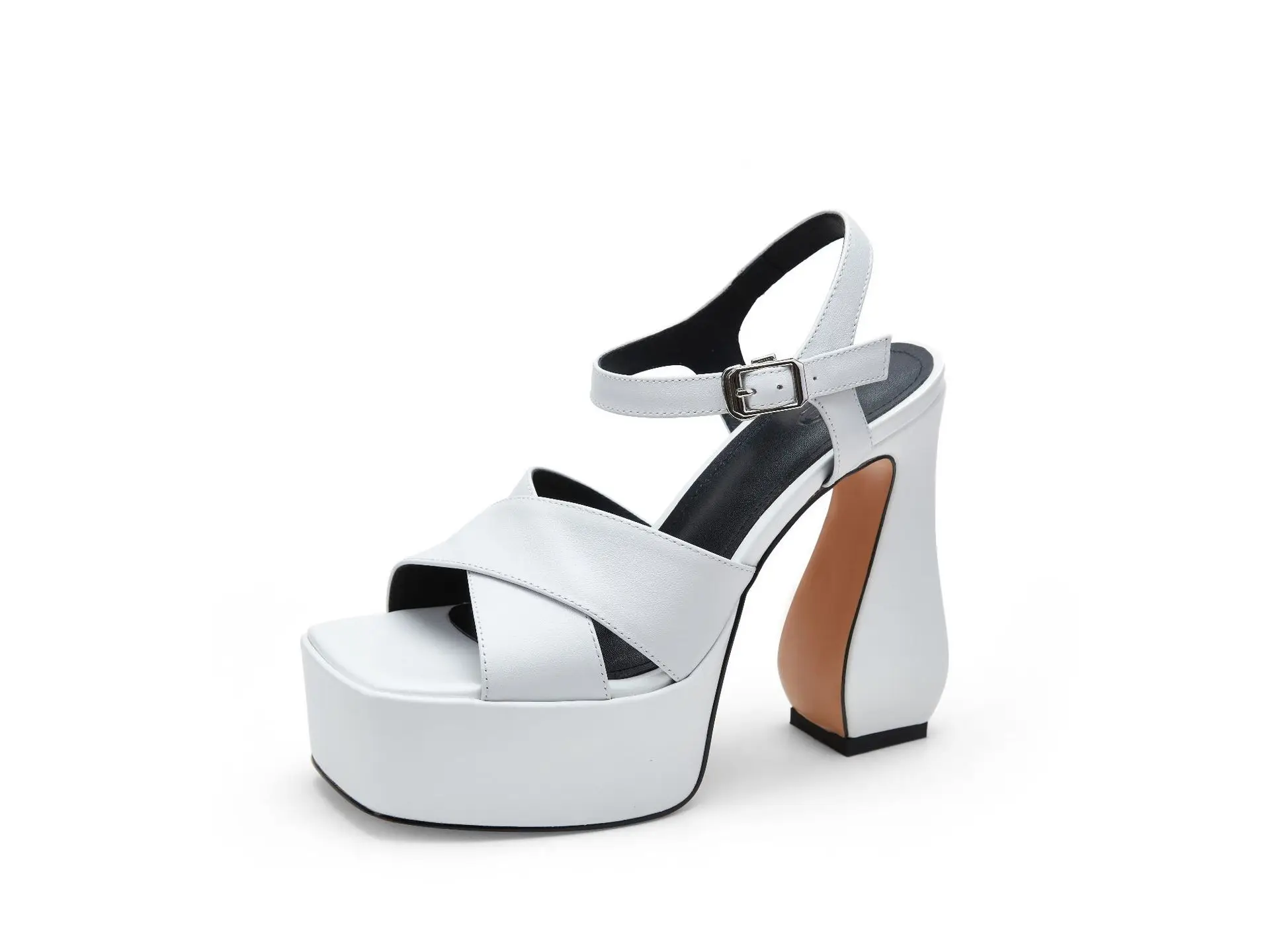Square Toe Luxury Women's Shoes Platform Sandales à Talon Peep Toe Zapatos Para Cross Strap Zapatillas Buckle Hollow
Square Toe Luxury Women's Shoes Platform Sandales à Talon Peep Toe Zapatos Para Cross Strap Zapatillas Buckle Hollow