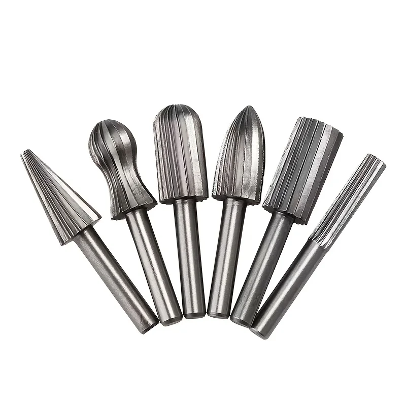 6Pcs Rotary File Cutting Burrs, Hex Shank Double Cut Metal Grinder Drill Bit Set High Speed Steel Rotary File Set
6Pcs Rotary File Cutting Burrs, Hex Shank Double Cut Metal Grinder Drill Bit Set High Speed Steel Rotary File Set