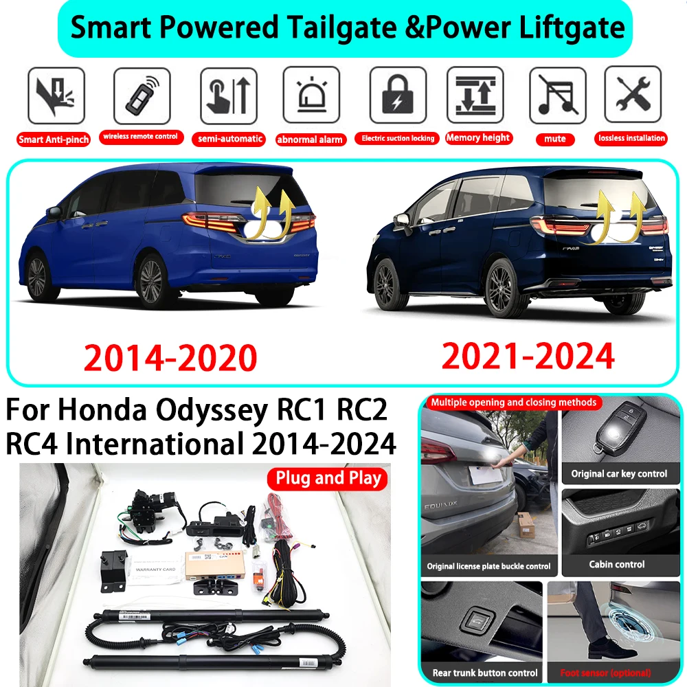 for Honda Odyssey RC1 RC2 RC4 International 2014-2024 OEM Smart Automatic Powered Tailgate Electric Power Tailgate Lift Kit
for Honda Odyssey RC1 RC2 RC4 International 2014-2024 OEM Smart Automatic Powered Tailgate Electric Power Tailgate Lift Kit