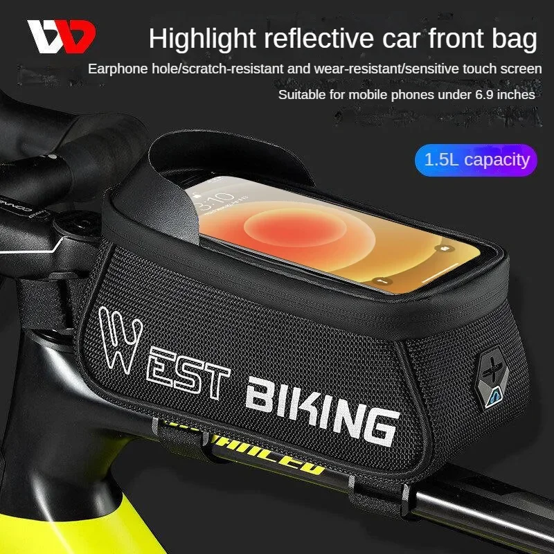 Фонарь велосипедный, светоотражающая Передняя сумка WEST BIKING, сумка для горного велосипеда, передняя балка, верхняя трубка, Велосипедное оборудование
Фонарь велосипедный, светоотражающая Передняя сумка WEST BIKING, сумка для горного велосипеда, передняя балка, верхняя трубка, Велосипедное оборудование