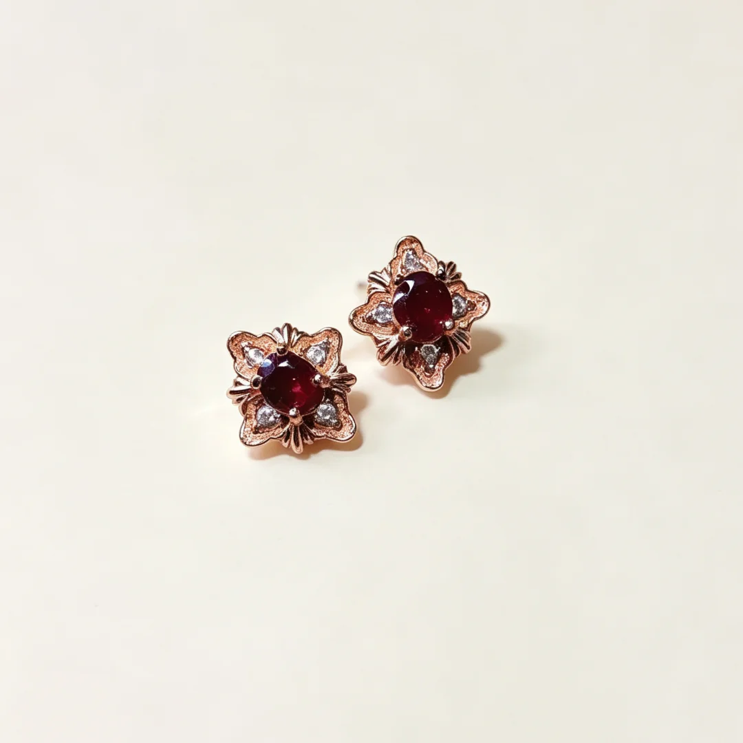 Ethnic Style Natural Ruby Stud Earrings S925 Silver Fine Inlay Vivid Red Flawless Stone Refined Workmanship Noble Charm Suitable
Ethnic Style Natural Ruby Stud Earrings S925 Silver Fine Inlay Vivid Red Flawless Stone Refined Workmanship Noble Charm Suitable