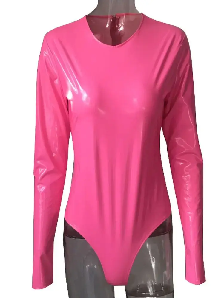 Wet Look PVC Catsuit Shiny PU Leather Long Sleeve Bodysuit Swimsuit Tights Body Teddies Sexy Clubwear Leotard Unitard Shirt Tops
Wet Look PVC Catsuit Shiny PU Leather Long Sleeve Bodysuit Swimsuit Tights Body Teddies Sexy Clubwear Leotard Unitard Shirt Tops