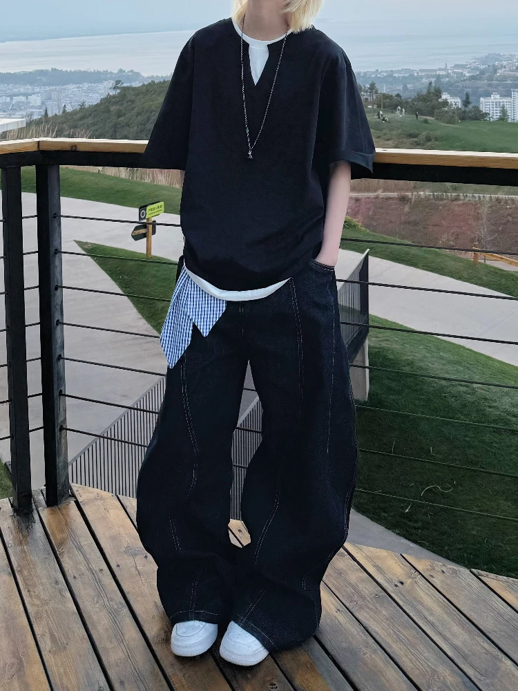 Retro American Ja1 Loose Wide Leg Design Sense Detachable Scarf Knife Jeans Casual Style Zipper Pocket Cotton Polyester Blend
Retro American Ja1 Loose Wide Leg Design Sense Detachable Scarf Knife Jeans Casual Style Zipper Pocket Cotton Polyester Blend