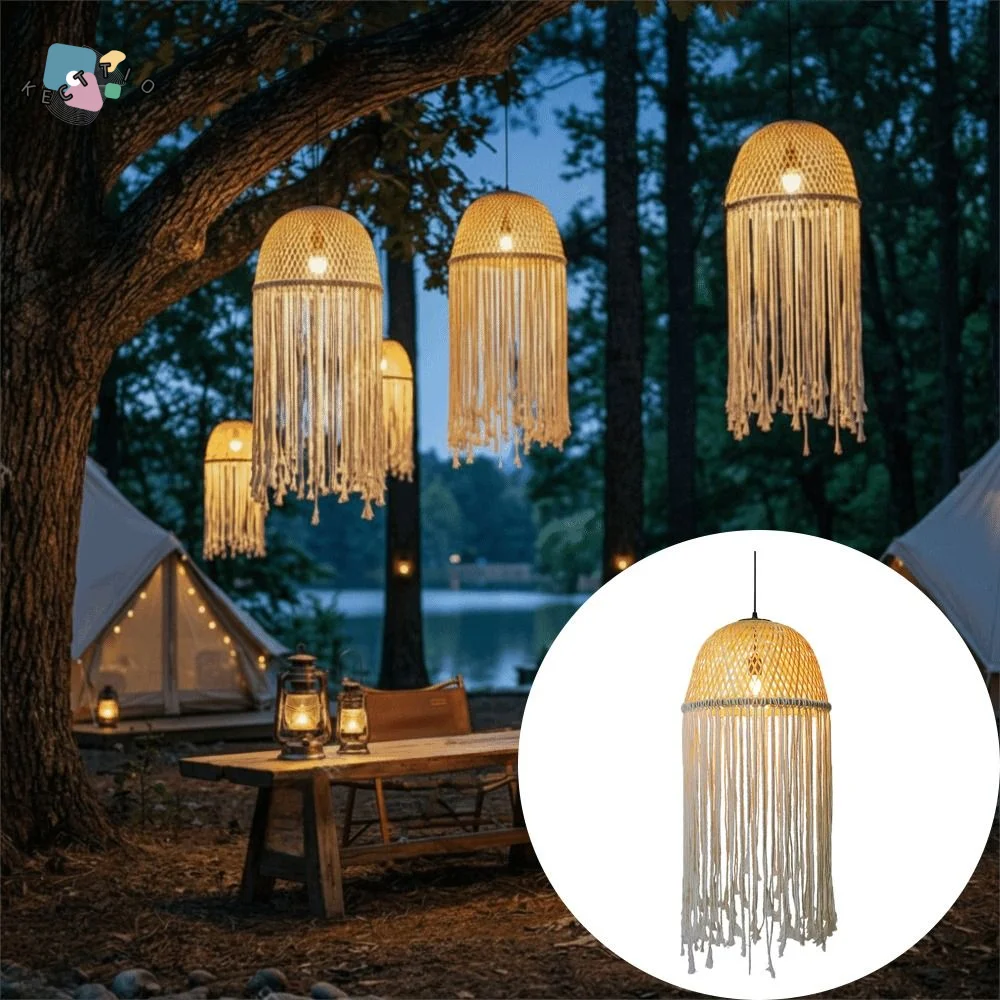 Decorative Waterproof Rope Lantern Jellyfish Design Bamboo Woven Pendant Lamp Vintage Style Outdoor Lantern Outdoor Use
Decorative Waterproof Rope Lantern Jellyfish Design Bamboo Woven Pendant Lamp Vintage Style Outdoor Lantern Outdoor Use