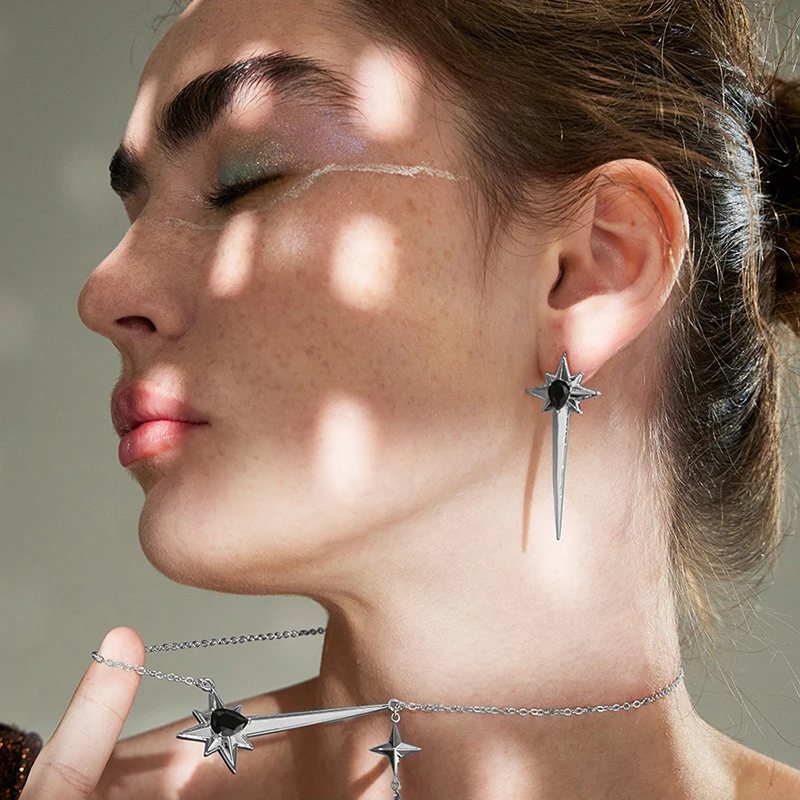 HipHop Punk Fashion Gothic Simple Long Tail Meteor Black Diamond Octagon Drop Earrings for Women Girls Female Party Jewelry Gift
HipHop Punk Fashion Gothic Simple Long Tail Meteor Black Diamond Octagon Drop Earrings for Women Girls Female Party Jewelry Gift