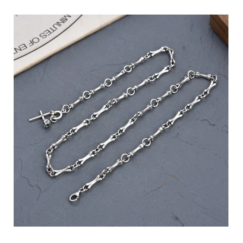 Hip Hop Bone Chain Thai Silver Style Fashion Hipster Men and Women Versatile Personality Beauty Silver Chain Punk Hipster Access
Hip Hop Bone Chain Thai Silver Style Fashion Hipster Men and Women Versatile Personality Beauty Silver Chain Punk Hipster Access