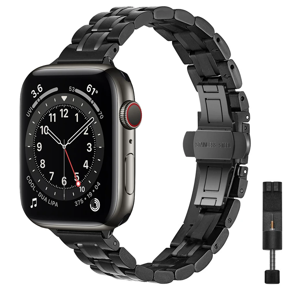 Thin link bracelet for apple watch 6 se band 40mm 44mm women men Stainless Steel strap for iwatch bands series 5 4 3 38mm 42mm
Thin link bracelet for apple watch 6 se band 40mm 44mm women men Stainless Steel strap for iwatch bands series 5 4 3 38mm 42mm