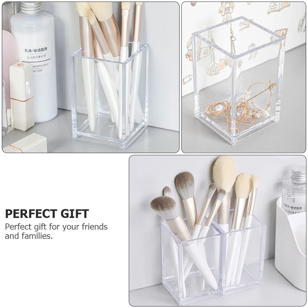 2pcs Acrylic Pen Holder Multifunctional Desktop Storage Organizer Photo Name Card Makeup Brush Pencil Box Transparent
2pcs Acrylic Pen Holder Multifunctional Desktop Storage Organizer Photo Name Card Makeup Brush Pencil Box Transparent