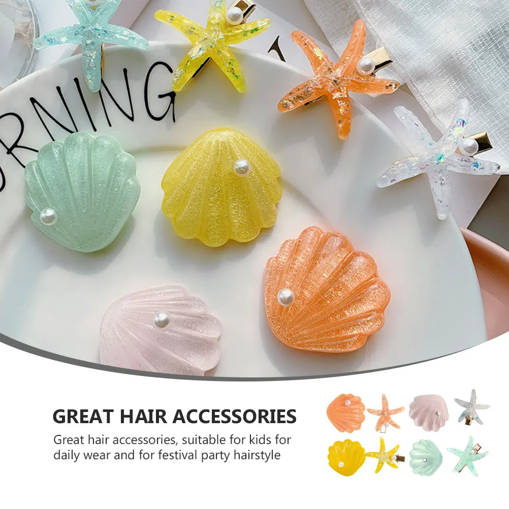 8pcs Hair Clips Shell Pins Pearl Child Accessories Festival Party Decorations Hairstyling Tools
8pcs Hair Clips Shell Pins Pearl Child Accessories Festival Party Decorations Hairstyling Tools