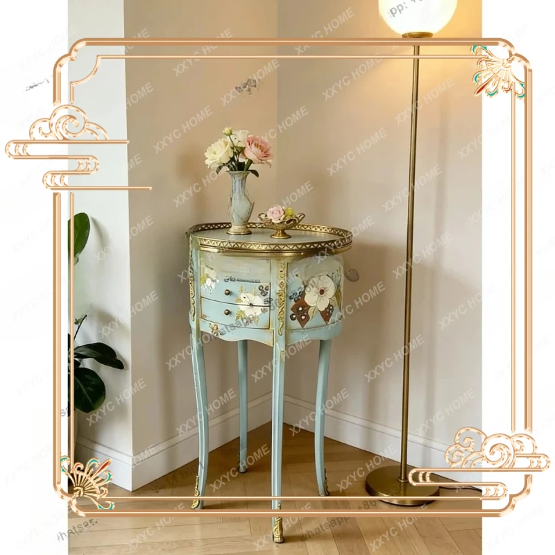 X-S hand-painted living room light luxury coffee table solid wood small round table storage storage painting HG
X-S hand-painted living room light luxury coffee table solid wood small round table storage storage painting HG