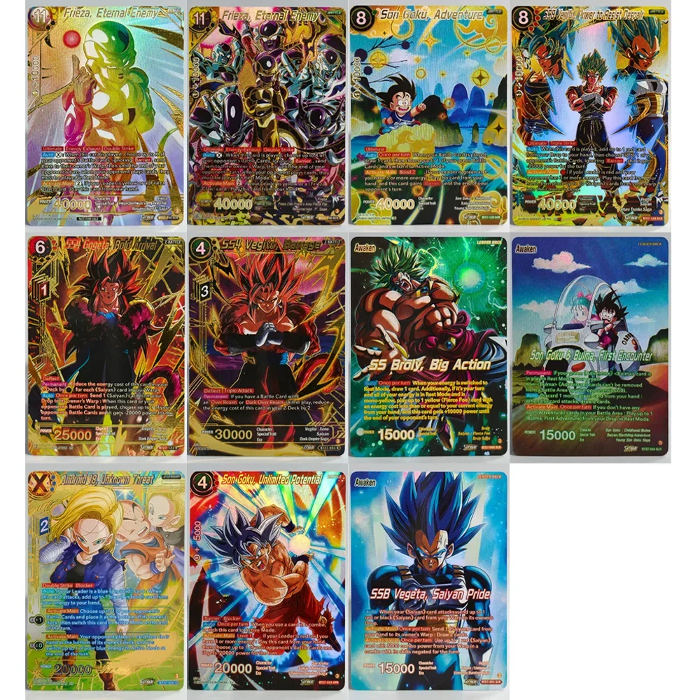 DIY Proxy Dragon Ball Super Masters English Frieza Son Goku Vegeta SS4 SSB Android 18 Broly History of Z BT27 Game Card Toy
DIY Proxy Dragon Ball Super Masters English Frieza Son Goku Vegeta SS4 SSB Android 18 Broly History of Z BT27 Game Card Toy
