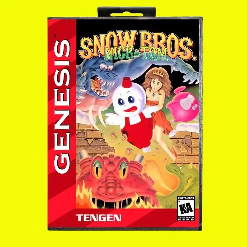 Игровая карта Snow Bros MD, 16 бит, для Sega Megadrive Genesis, картридж игровой консоли
Игровая карта Snow Bros MD, 16 бит, для Sega Megadrive Genesis, картридж игровой консоли