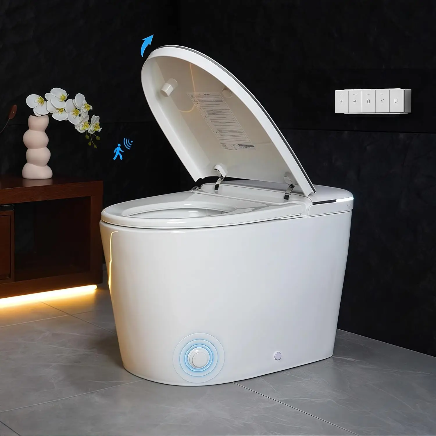 Smart Toilet with Bidet Built in, One Piece Bidet Toilet Modern Intelligent Toilets for Bathrooms with Foam Shield,, Customized
Smart Toilet with Bidet Built in, One Piece Bidet Toilet Modern Intelligent Toilets for Bathrooms with Foam Shield,, Customized