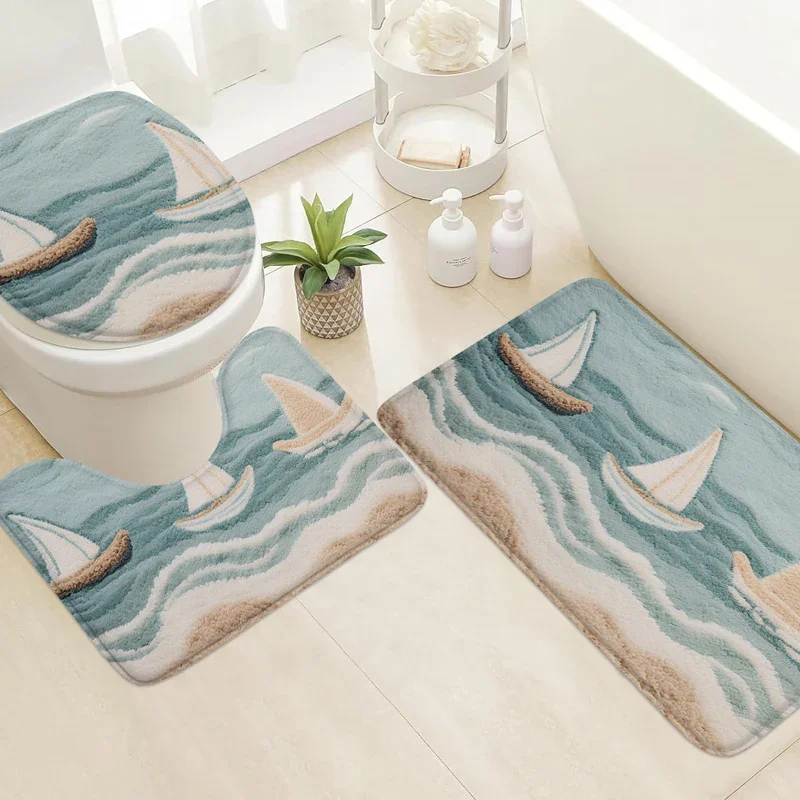 3pcs ocean view bathroom flannel carpet U-shaped toilet cushion washroom anti slip mat toilet door mat shower absorbent foot mat
3pcs ocean view bathroom flannel carpet U-shaped toilet cushion washroom anti slip mat toilet door mat shower absorbent foot mat