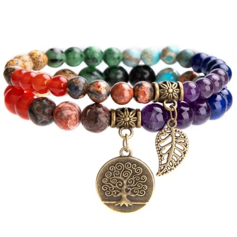 Bivei Natural Semi Precious Gemstone beads bracelet for women - Life Tree and Leaf Charm Energy Reiki Crystal Stretch Bracelets
Bivei Natural Semi Precious Gemstone beads bracelet for women - Life Tree and Leaf Charm Energy Reiki Crystal Stretch Bracelets