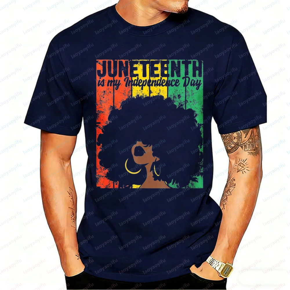 Juneteenth Is My Independence Day T-Shirt Men Afro Woman Silhouette Graphic Tee Black History Freedom 1865 Day Cotton Shirt Gift
Juneteenth Is My Independence Day T-Shirt Men Afro Woman Silhouette Graphic Tee Black History Freedom 1865 Day Cotton Shirt Gift