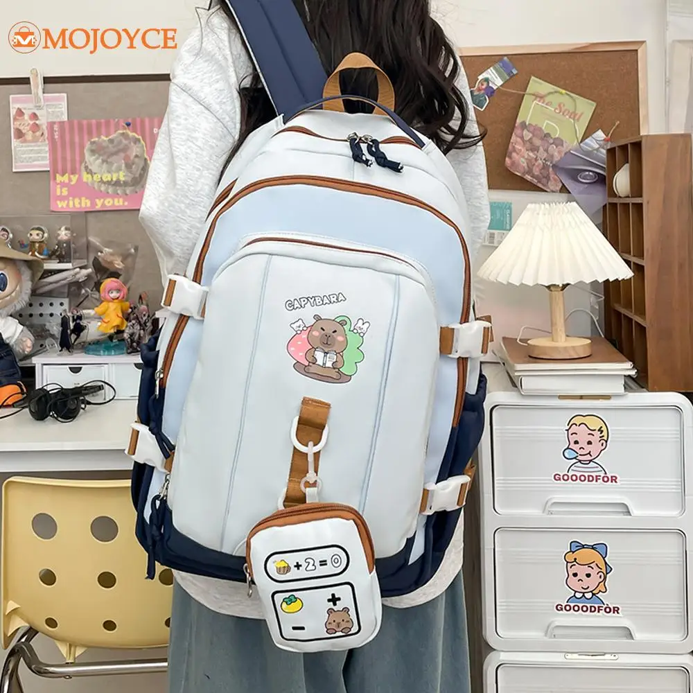 Capibara Backpack Cute Animal School Bag Cartoon Print Double Shoulder Book Bags High-Capacity Laptop Pack Casual Kawaii Daypack
Capibara Backpack Cute Animal School Bag Cartoon Print Double Shoulder Book Bags High-Capacity Laptop Pack Casual Kawaii Daypack