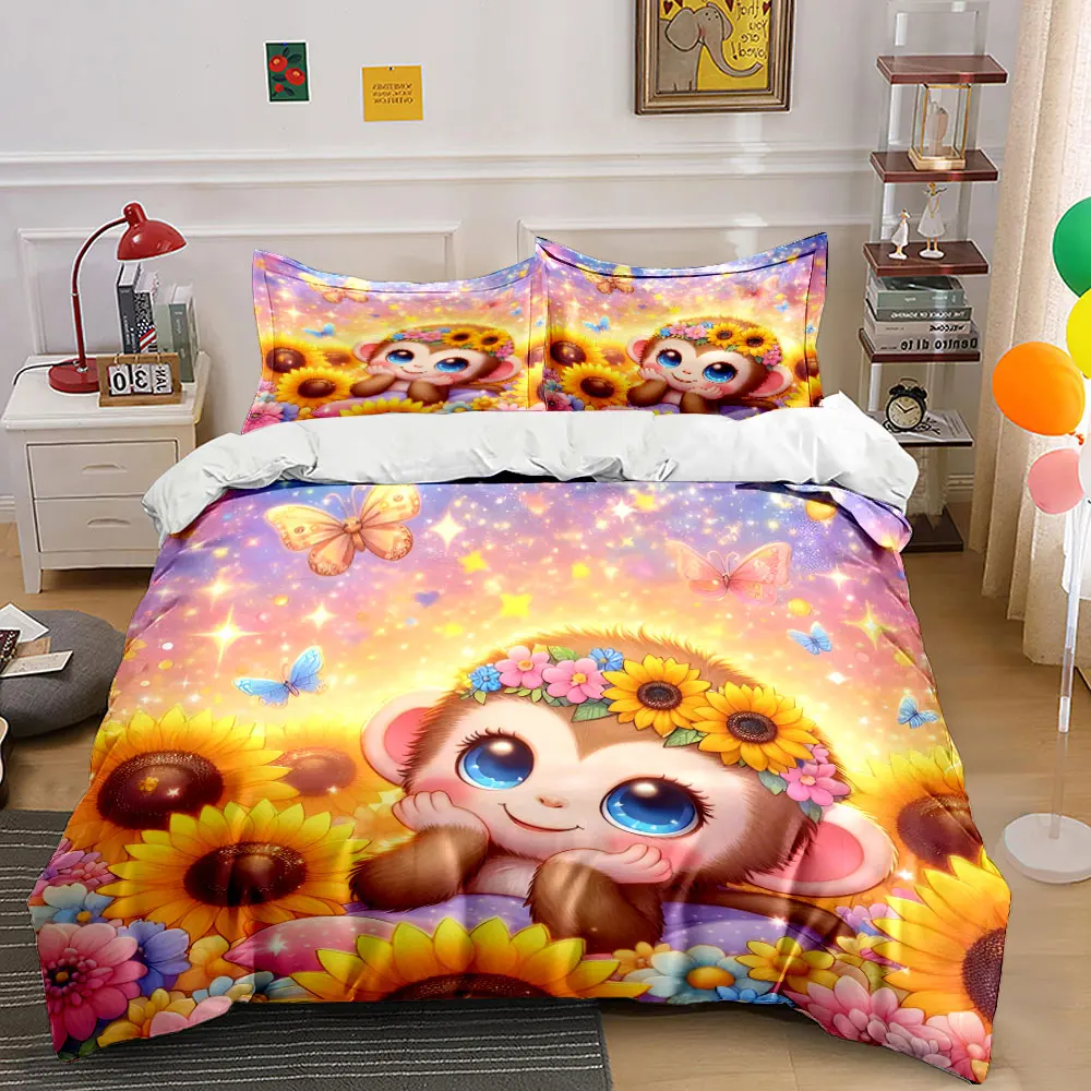 Sunny Floral Monkey Gift Set Exquisite three-piece bedding set gift for kids and adults
Sunny Floral Monkey Gift Set Exquisite three-piece bedding set gift for kids and adults