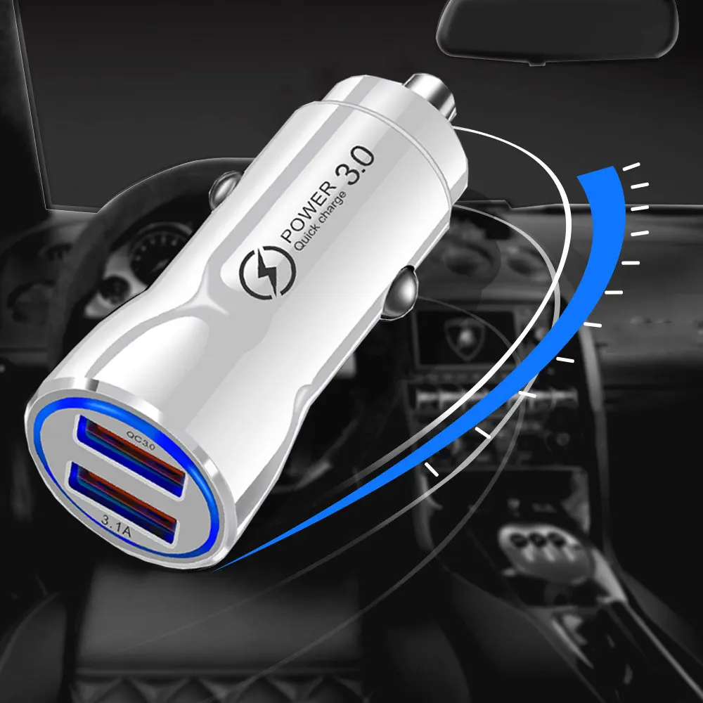 1pc Portable Car Quick Charge 3.0 Charger USB Car Double Hole Fast Charging Charger Car Interior Electronics Universal Accessory
1pc Portable Car Quick Charge 3.0 Charger USB Car Double Hole Fast Charging Charger Car Interior Electronics Universal Accessory
