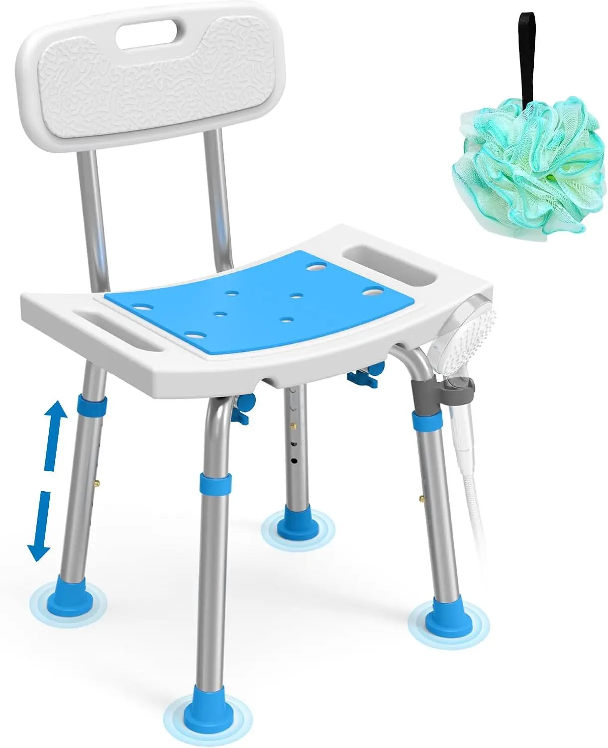 Adjustable Shower Chair for Inside Shower, Removable Back, Supports 400 lbs, Non-Slip Bath Stool
Adjustable Shower Chair for Inside Shower, Removable Back, Supports 400 lbs, Non-Slip Bath Stool