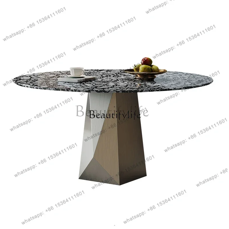 45Minimalist Natural Marble Dining Table Round Modern Simple Round Dining Table for Small Household Use
45Minimalist Natural Marble Dining Table Round Modern Simple Round Dining Table for Small Household Use