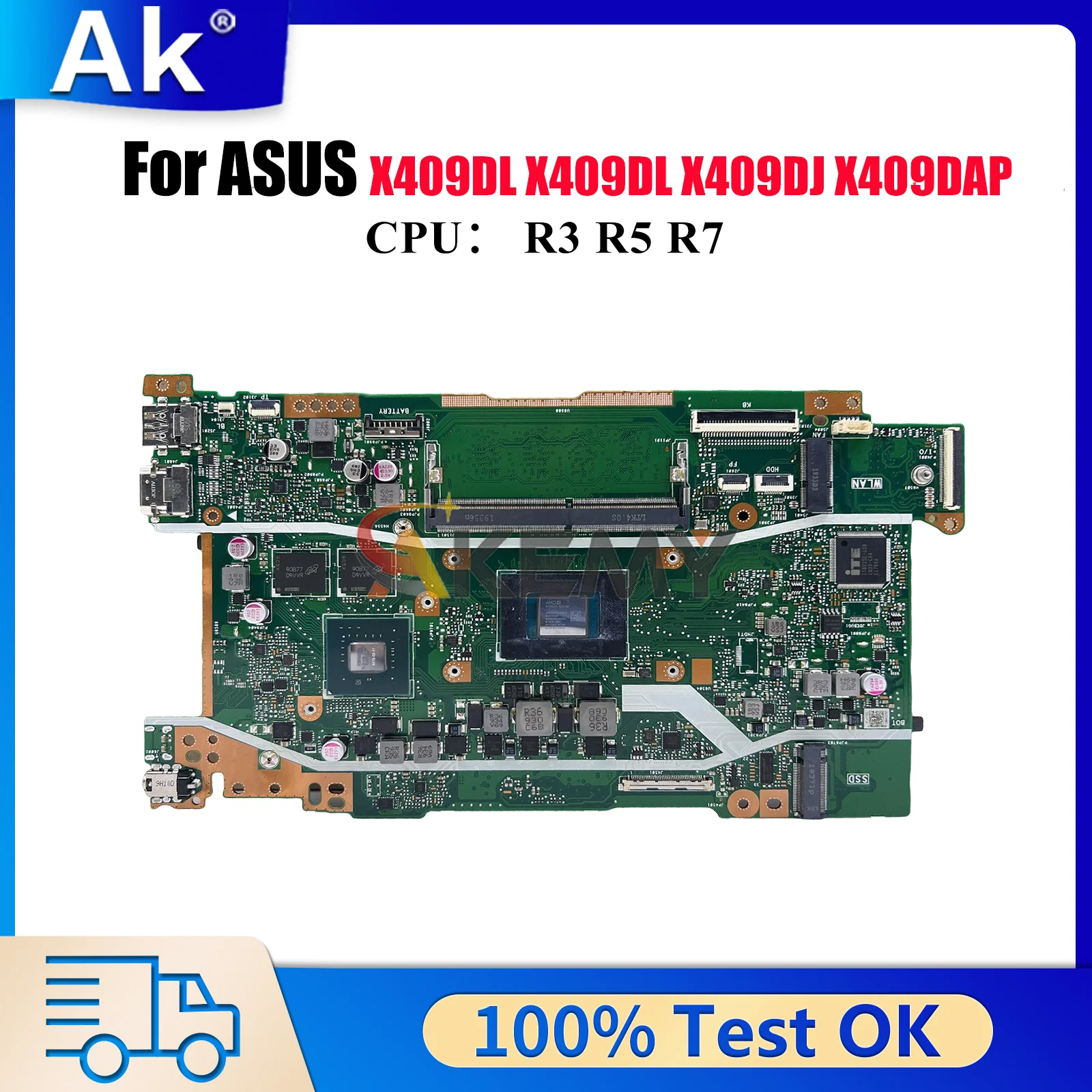 X409DL Laptop Motherboard For ASUS FL8700DA M509D D409D M409D X409DJ X409DAP X409D D509D Y4200D X409DL Mainboard W/ R3 R5 R7 CPU
X409DL Laptop Motherboard For ASUS FL8700DA M509D D409D M409D X409DJ X409DAP X409D D509D Y4200D X409DL Mainboard W/ R3 R5 R7 CPU