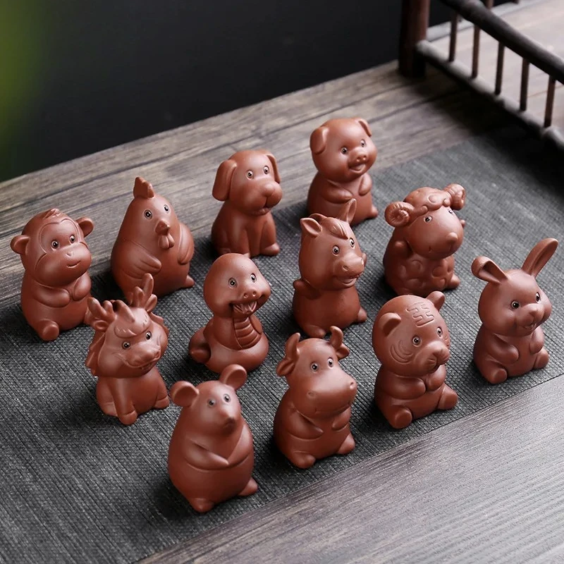 Chinese Zodiac Purple Clay Tea Pets Suitable for Home Office Mini Ceramic Tea Set Tea Room Decoration Festival Gifts
Chinese Zodiac Purple Clay Tea Pets Suitable for Home Office Mini Ceramic Tea Set Tea Room Decoration Festival Gifts