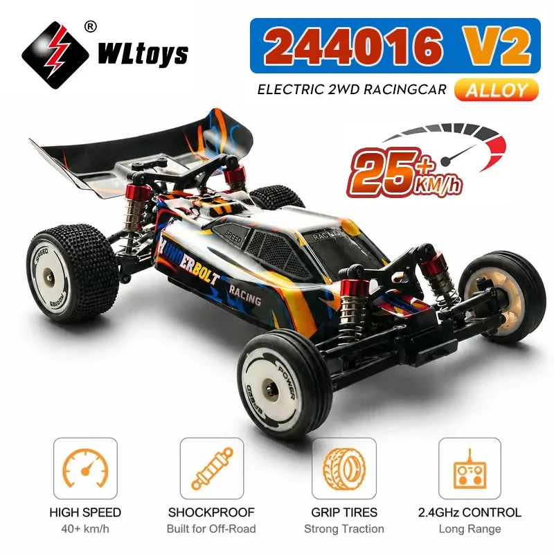 WLtoys 244016 V2 1:24 High Speed RC Racing Car 25KM/H Gyro Full Scale Remote Control Car Competitive Vehicle Toys For Kid
WLtoys 244016 V2 1:24 High Speed RC Racing Car 25KM/H Gyro Full Scale Remote Control Car Competitive Vehicle Toys For Kid