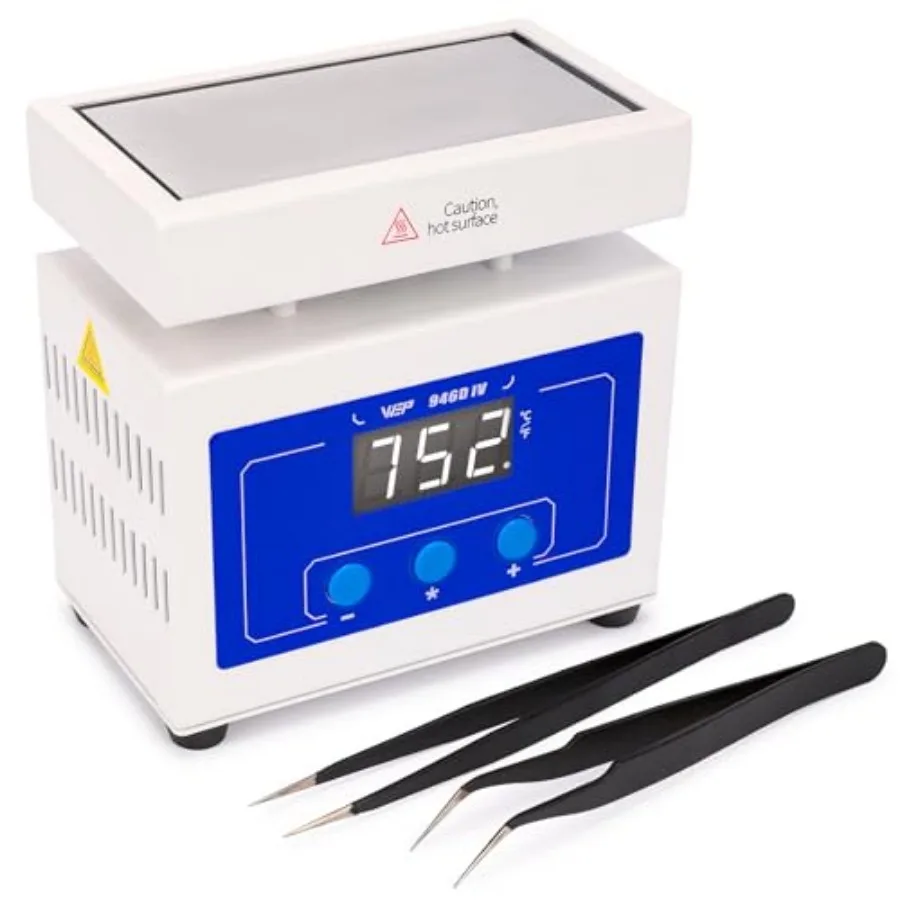 946D IV 100x50mm Small LED Soldering Hot Plate for SMD BGA Smartphone Microcomputer Rework Reflow 210W Preheater Station with ℃
946D IV 100x50mm Small LED Soldering Hot Plate for SMD BGA Smartphone Microcomputer Rework Reflow 210W Preheater Station with ℃