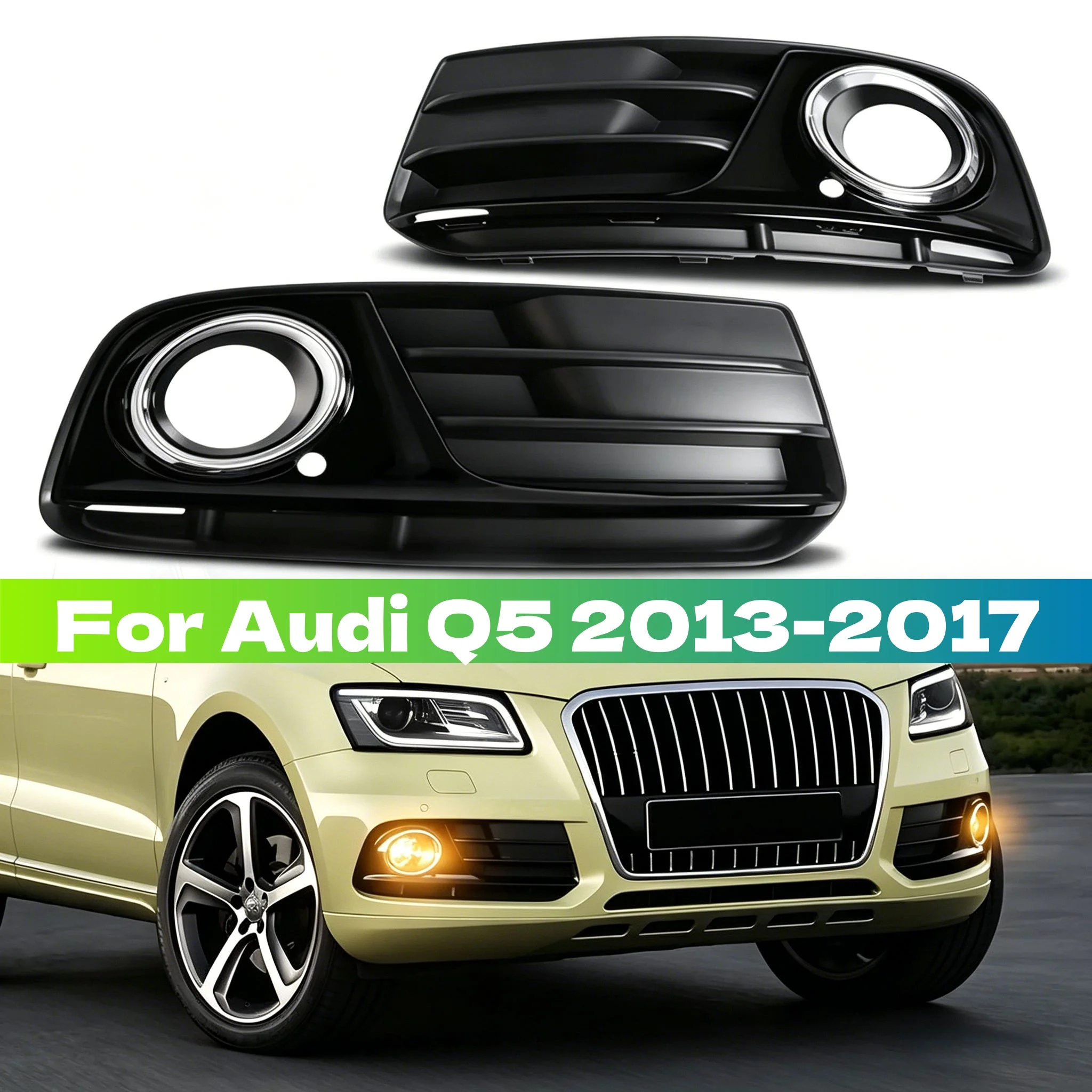For Audi Q5 2013-2017 Pair Honeycomb Mesh Fog Light Grille Cover Front Bumper Lower Center Set Replaces 8R0807681 8R0807682
For Audi Q5 2013-2017 Pair Honeycomb Mesh Fog Light Grille Cover Front Bumper Lower Center Set Replaces 8R0807681 8R0807682