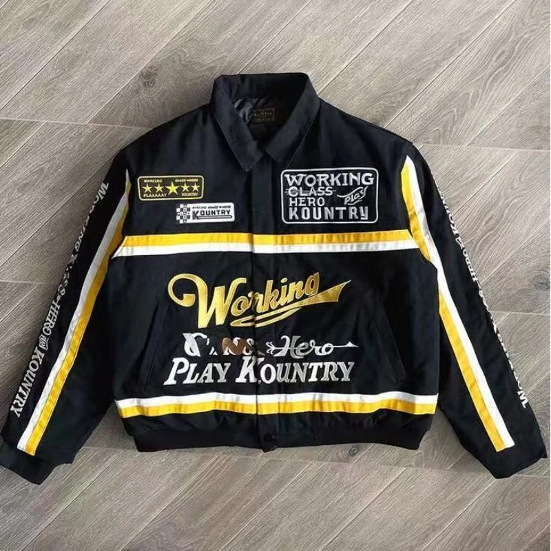 Kapital Jacket High Quality Vintage Cotton Embroidered Racing Wear for Men Women Casual Lapel Jackets
Kapital Jacket High Quality Vintage Cotton Embroidered Racing Wear for Men Women Casual Lapel Jackets