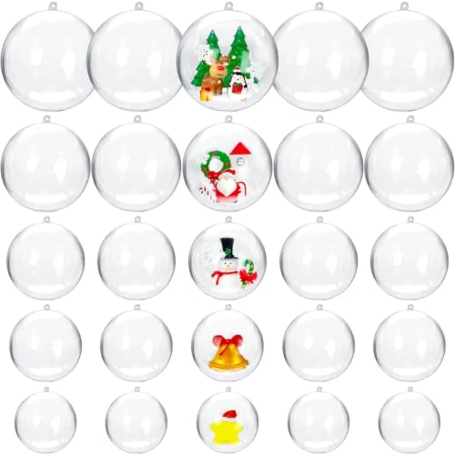 PCS Clear Plastic Fillable Ornaments, Transparent DIY Craft Ball, Clear DIY Christmas Ornament 5 Different Sizes for Wedding, P
PCS Clear Plastic Fillable Ornaments, Transparent DIY Craft Ball, Clear DIY Christmas Ornament 5 Different Sizes for Wedding, P