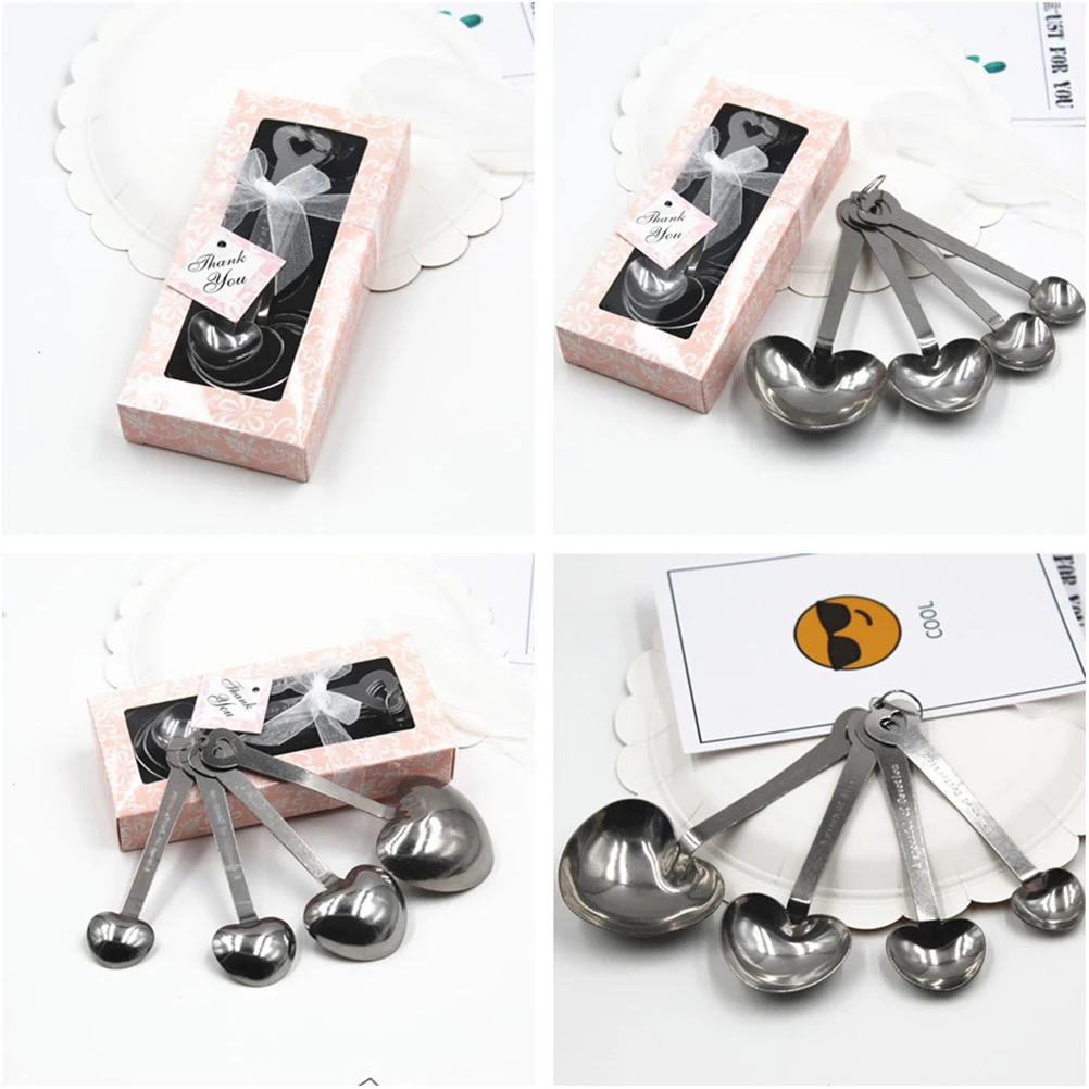 4 Pcs Measuring Spoon Set Stainless Steel Stackable Nested Heart Shape Kitchen Baking Tools Dry Liquid Ingredients Storage
4 Pcs Measuring Spoon Set Stainless Steel Stackable Nested Heart Shape Kitchen Baking Tools Dry Liquid Ingredients Storage