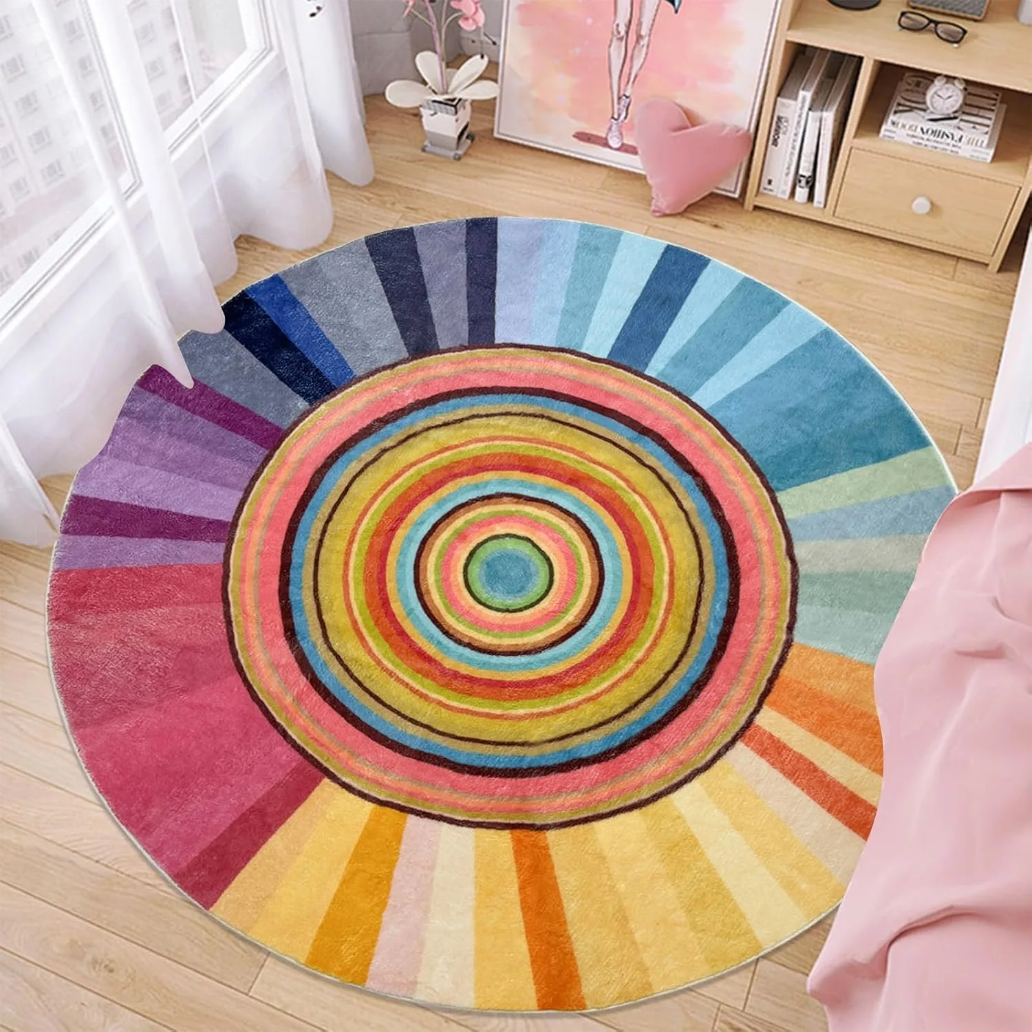 Round Carpet Living Room Bedroom Carpets Rainbow Lollipop Bedside Foot Mat Fluffy Soft Rug Home Decoration Rugs Ковер Alfombras
Round Carpet Living Room Bedroom Carpets Rainbow Lollipop Bedside Foot Mat Fluffy Soft Rug Home Decoration Rugs Ковер Alfombras