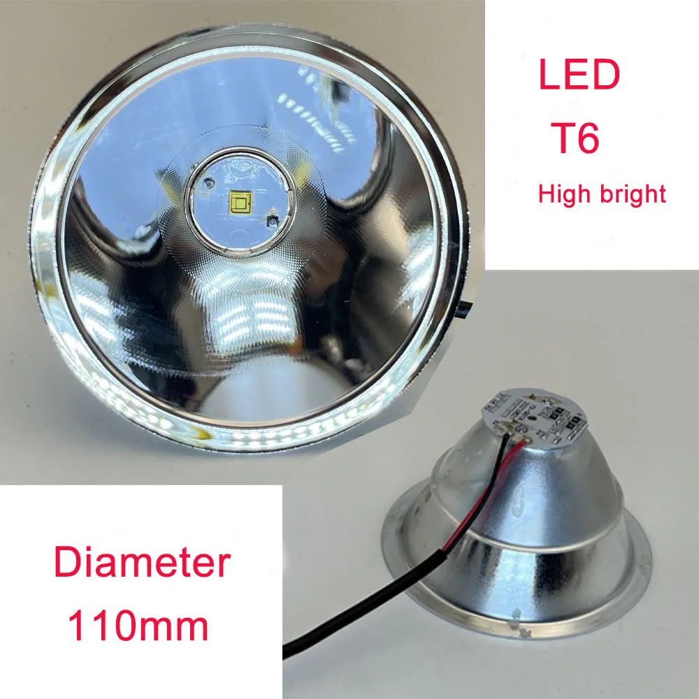 110mm DC 4.2-5V Flashlight Headlamp Lamp Light T6 Source replacement Cup Aluminum Professional LED Reflector Mine Lamp Portable
110mm DC 4.2-5V Flashlight Headlamp Lamp Light T6 Source replacement Cup Aluminum Professional LED Reflector Mine Lamp Portable