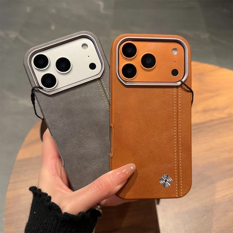 HOCE Luxury Leather Magnetic Phone Case For iPhone 17 16 15 Pro Max 17 Air Alloy Lens For Magsafe Wireless Charging Hard Cover
HOCE Luxury Leather Magnetic Phone Case For iPhone 17 16 15 Pro Max 17 Air Alloy Lens For Magsafe Wireless Charging Hard Cover