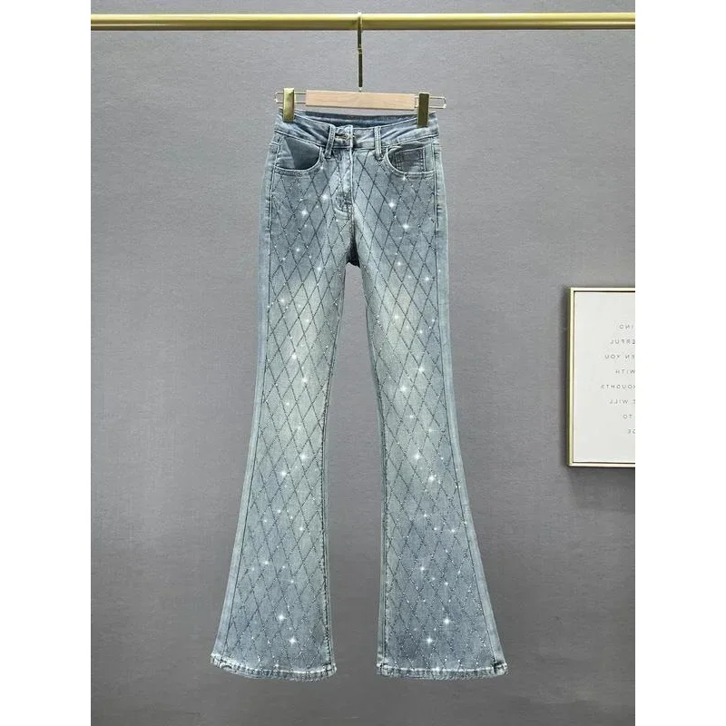 Slim Fit High Waist Bell Bottom Jeans Women's Fashion Hot Sale Of The Season New Style Elastic Long Pants Glowing Thin Effect
Slim Fit High Waist Bell Bottom Jeans Women's Fashion Hot Sale Of The Season New Style Elastic Long Pants Glowing Thin Effect