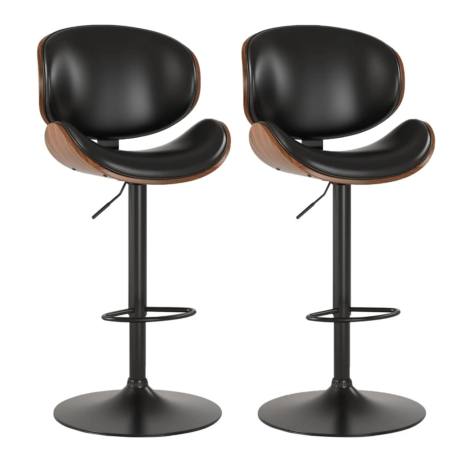 Adjustable Swivel PU Leather Bar Stools Set of 2 with Footrest Bentwood Kitchen Dining, Customized
Adjustable Swivel PU Leather Bar Stools Set of 2 with Footrest Bentwood Kitchen Dining, Customized