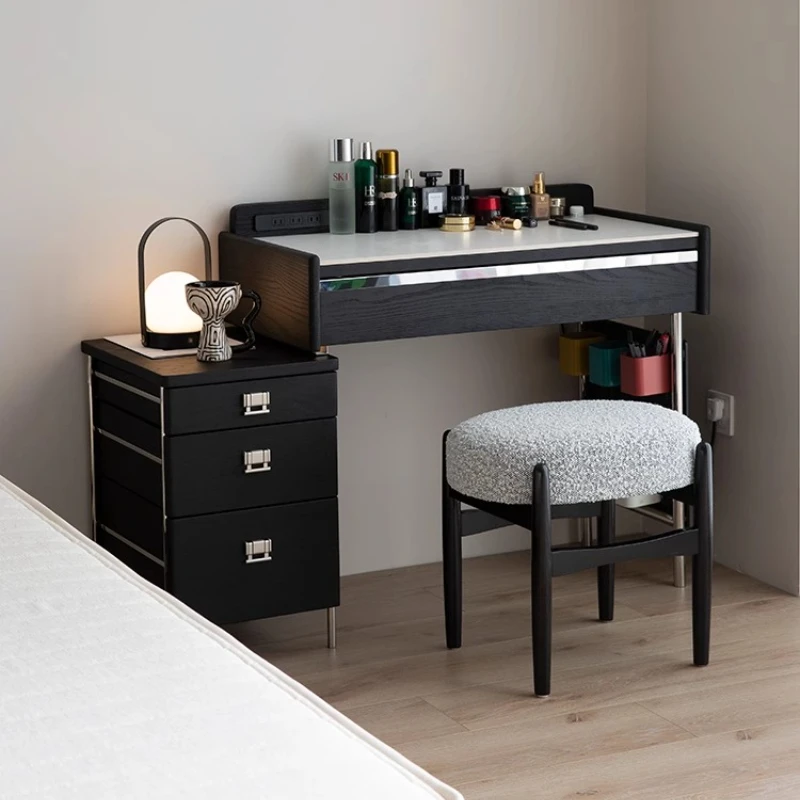 Dresser bedside table integrated solid wood rock slab small apartment multi-functional adjustable Bauhaus makeup table
Dresser bedside table integrated solid wood rock slab small apartment multi-functional adjustable Bauhaus makeup table