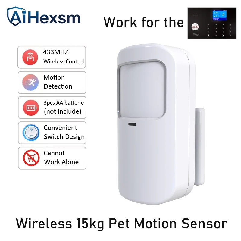 433MHz Wireless Pet-Immune PIR Detector EV1527 For G30 PG103 G12 Smart Home Security Host Alarm Accessories Burglar Alarm System
433MHz Wireless Pet-Immune PIR Detector EV1527 For G30 PG103 G12 Smart Home Security Host Alarm Accessories Burglar Alarm System