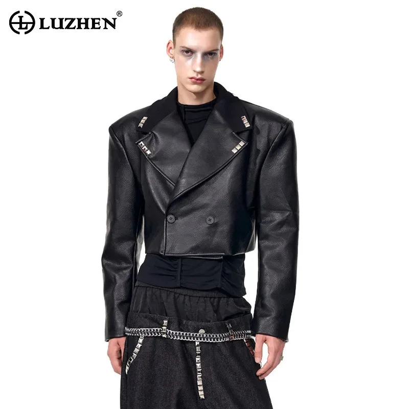 LUZHEN 2025 Autumn New Sequin Patchwork Neck Leather Motorcycles Jacket Men's Fashion Original Streetwear Male Clothes JY3906
LUZHEN 2025 Autumn New Sequin Patchwork Neck Leather Motorcycles Jacket Men's Fashion Original Streetwear Male Clothes JY3906