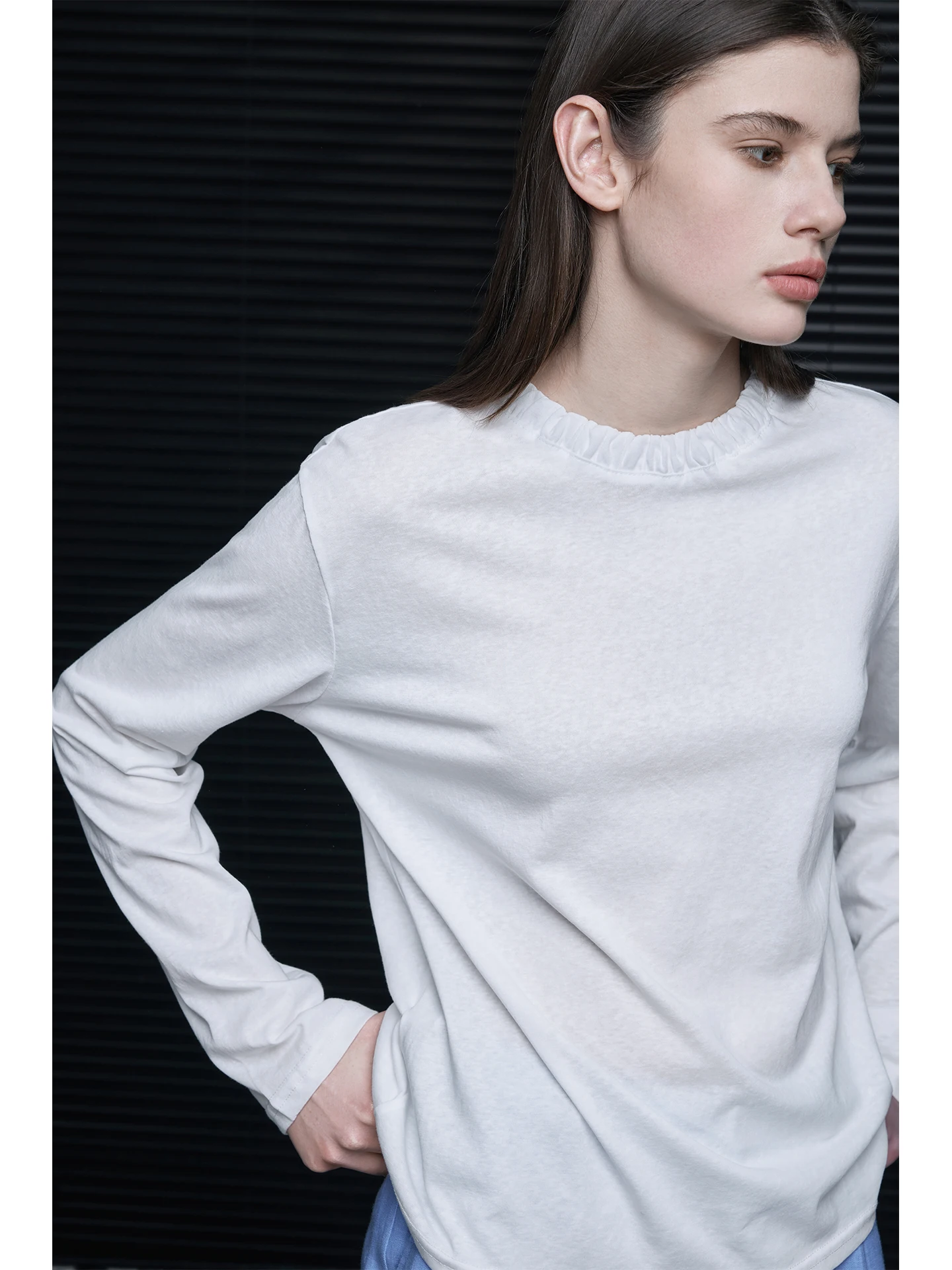 Pure Cotton White Long Sleeve T-Shirt Women's Loose Design Simple Match Spring Summer New Style Street Fashion round Neck Top
Pure Cotton White Long Sleeve T-Shirt Women's Loose Design Simple Match Spring Summer New Style Street Fashion round Neck Top